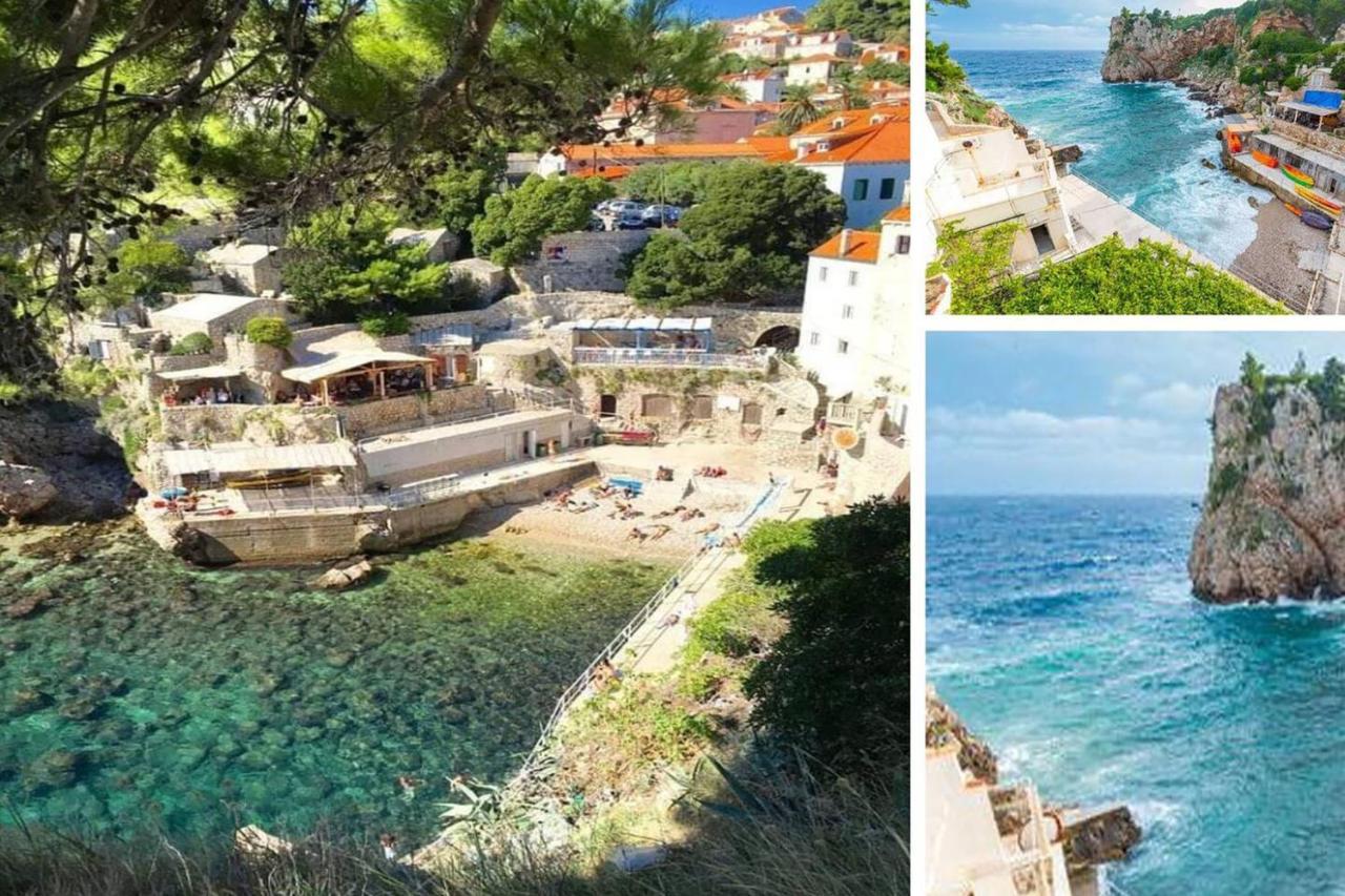 Mediteran With Garden Next To Beach And Old Town Dubrovník Exteriér fotografie